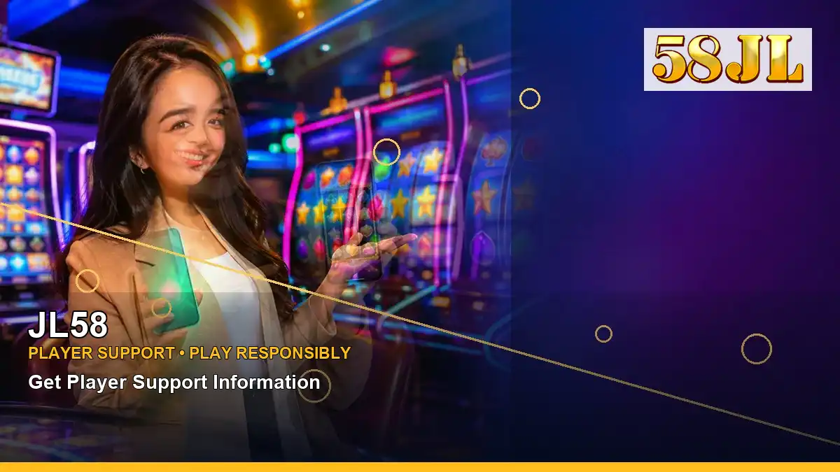 JL58 VIP casino rewards featuring an adult Filipina casino host with a left-framed composition